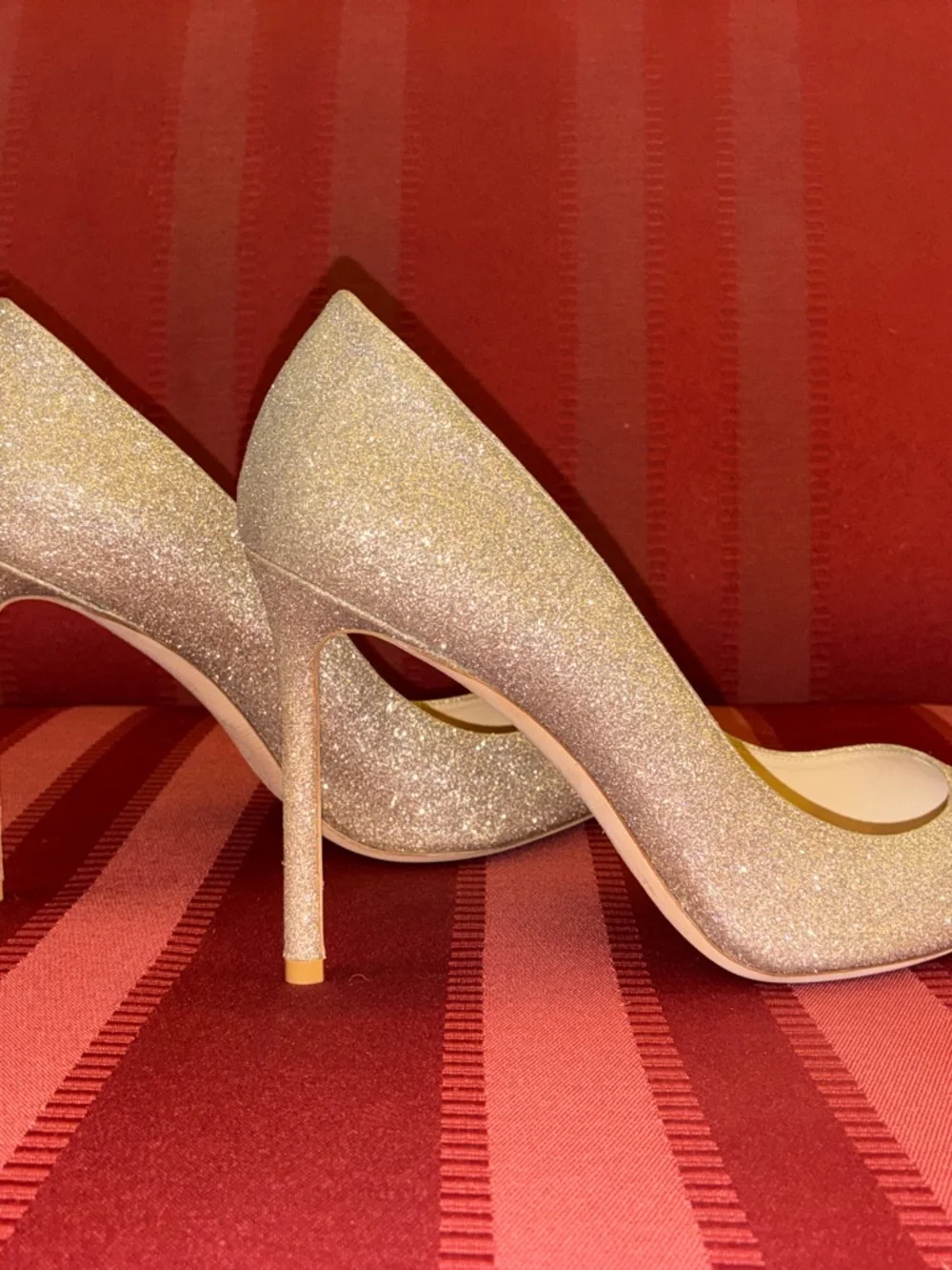 Jimmy Choo Romy 85 Glitter Pointed Toe Pumps Sz 39 - Picture 4 of 6